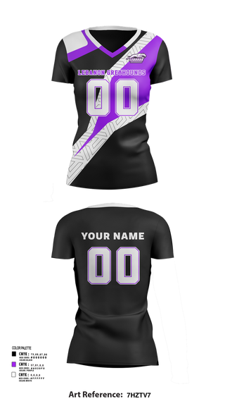 Womens Short Sleeve Vneck Shirt, Lebanon Greyhounds, Spirit Store, Teamtime, Team time, sublimation, custom sports apparel, team uniforms, spirit wear, spiritwear, sports uniforms, custom shirts, team store, custom team store, fundraiser sports, apparel fundraiser