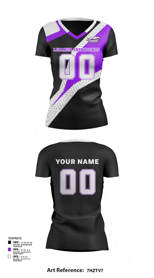 Womens Short Sleeve Vneck Shirt, Lebanon Greyhounds, Spirit Store, Teamtime, Team time, sublimation, custom sports apparel, team uniforms, spirit wear, spiritwear, sports uniforms, custom shirts, team store, custom team store, fundraiser sports, apparel fundraiser