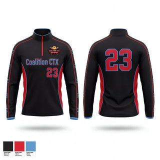 Quarter Zip Jacket, Coalition CTX, Softball, Teamtime, Team time, sublimation, custom sports apparel, team uniforms, spirit wear, spiritwear, sports uniforms, custom shirts, team store, custom team store, fundraiser sports, apparel fundraiser