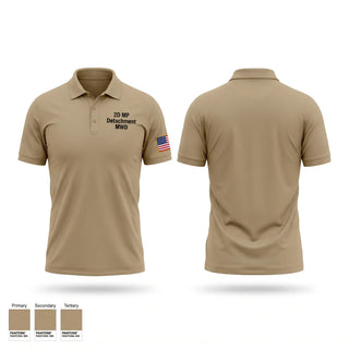 Short Sleeve Performance Polo, 2D MP Detachment MWD, Army, Teamtime, Team time, sublimation, custom sports apparel, team uniforms, spirit wear, spiritwear, sports uniforms, custom shirts, team store, custom team store, fundraiser sports, apparel fundraiser