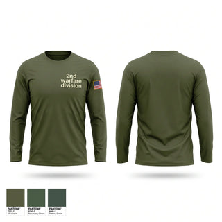 Long Sleeve Performance Shirt, 2nd warfare division, Navy, Teamtime, Team time, sublimation, custom sports apparel, team uniforms, spirit wear, spiritwear, sports uniforms, custom shirts, team store, custom team store, fundraiser sports, apparel fundraiser