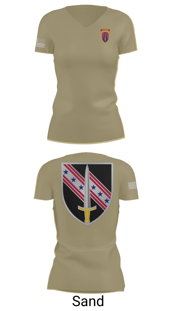 Womens Short Sleeve Vneck Shirt, 6/54th Security Force Assistance Brigade, , Teamtime, Team time, sublimation, custom sports apparel, team uniforms, spirit wear, spiritwear, sports uniforms, custom shirts, team store, custom team store, fundraiser sports, apparel fundraiser