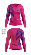 Carolina Track Hawks Women's Long Sleeve V-neck Shirt - 4