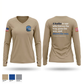 Womens Long Sleeve Vneck Shirt, CAP GA-160, Air Force, Teamtime, Team time, sublimation, custom sports apparel, team uniforms, spirit wear, spiritwear, sports uniforms, custom shirts, team store, custom team store, fundraiser sports, apparel fundraiser