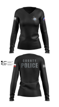 Nueces County Constable PCT4 30073114 Women's Long Sleeve V-neck Shirt - 5