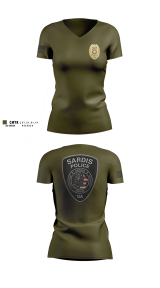 Womens Short Sleeve Vneck Shirt, Sardis Police Department, Police, Teamtime, Team time, sublimation, custom sports apparel, team uniforms, spirit wear, spiritwear, sports uniforms, custom shirts, team store, custom team store, fundraiser sports, apparel fundraiser