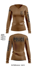 96 SFS / Eglin Police Women's Long Sleeve V-neck Shirt - 5