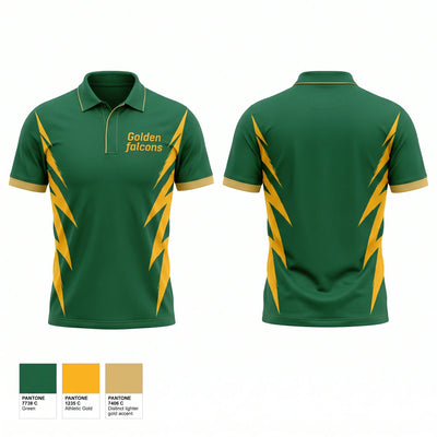Golden falcons Short Sleeve Performance Polo - 1