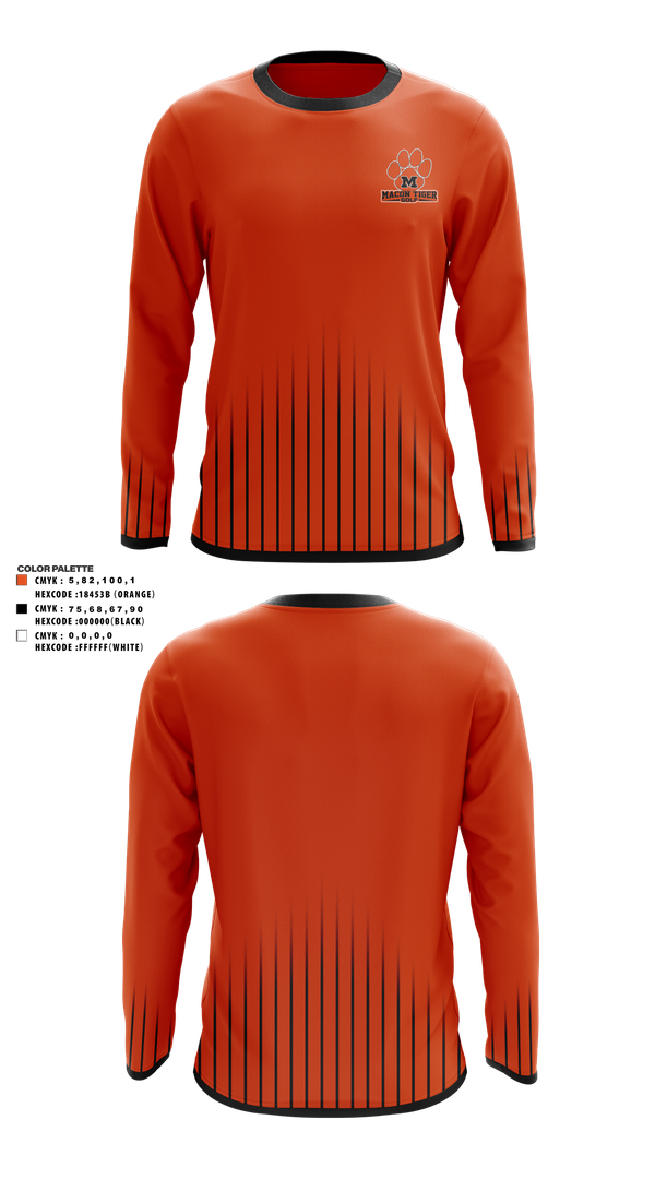 Long Sleeve Performance Shirt, Macon Tiger Golf, Golf, Teamtime, Team time, sublimation, custom sports apparel, team uniforms, spirit wear, spiritwear, sports uniforms, custom shirts, team store, custom team store, fundraiser sports, apparel fundraiser
