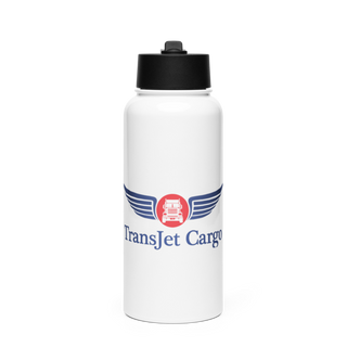 Transjet Cargo Stainless Steel Water Bottle with a Straw Lid