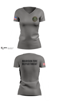 Madison Fire Department Women's Short Sleeve V-neck Shirt - 8