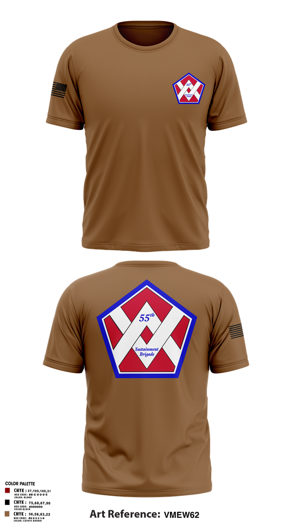 Old School Cotton Feel Shirt, 55th Sustainment Brigade, , Teamtime, Team time, sublimation, custom sports apparel, team uniforms, spirit wear, spiritwear, sports uniforms, custom shirts, team store, custom team store, fundraiser sports, apparel fundraiser