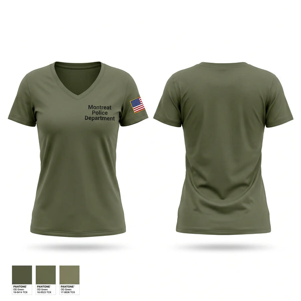 Womens Short Sleeve Vneck Shirt, Montreat Police Department, Police, Teamtime, Team time, sublimation, custom sports apparel, team uniforms, spirit wear, spiritwear, sports uniforms, custom shirts, team store, custom team store, fundraiser sports, apparel fundraiser
