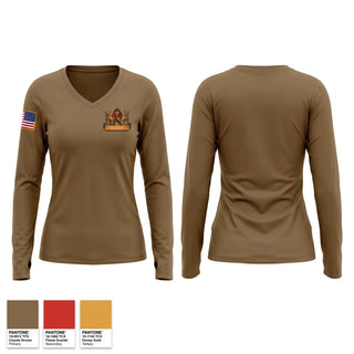 Womens Long Sleeve Vneck Shirt, Second CEB, Marines, Teamtime, Team time, sublimation, custom sports apparel, team uniforms, spirit wear, spiritwear, sports uniforms, custom shirts, team store, custom team store, fundraiser sports, apparel fundraiser