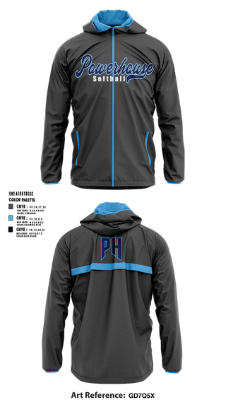 Windbreaker, Powerhouse, Softball, Teamtime, Team time, sublimation, custom sports apparel, team uniforms, spirit wear, spiritwear, sports uniforms, custom shirts, team store, custom team store, fundraiser sports, apparel fundraiser