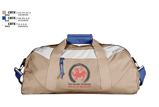 Duffle Bag, Zen Karate Academy, , Teamtime, Team time, sublimation, custom sports apparel, team uniforms, spirit wear, spiritwear, sports uniforms, custom shirts, team store, custom team store, fundraiser sports, apparel fundraiser