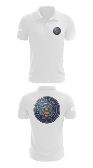 Short Sleeve Performance Polo, Estill Springs Police Department, Police, Teamtime, Team time, sublimation, custom sports apparel, team uniforms, spirit wear, spiritwear, sports uniforms, custom shirts, team store, custom team store, fundraiser sports, apparel fundraiser