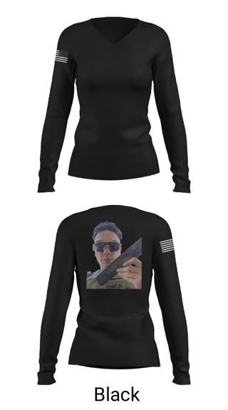 Women's Long Sleeve Vneck Shirt, 374TH CECI, Army, Teamtime, Team time, sublimation, custom sports apparel, team uniforms, spirit wear, spiritwear, sports uniforms, custom shirts, team store, custom team store, fundraiser sports, apparel fundraiser