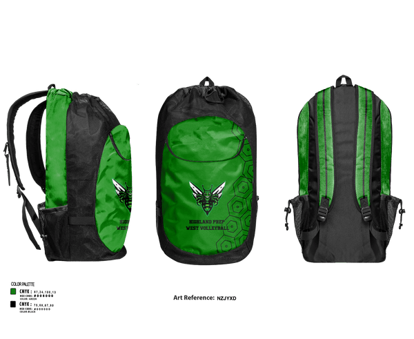 Gear Bag, Highland Prep West Volleyball, Women's Volleyball, Teamtime, Team time, sublimation, custom sports apparel, team uniforms, spirit wear, spiritwear, sports uniforms, custom shirts, team store, custom team store, fundraiser sports, apparel fundraiser