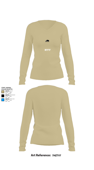 NTFTF 20726336 Women's Long Sleeve V-neck Shirt - 78
