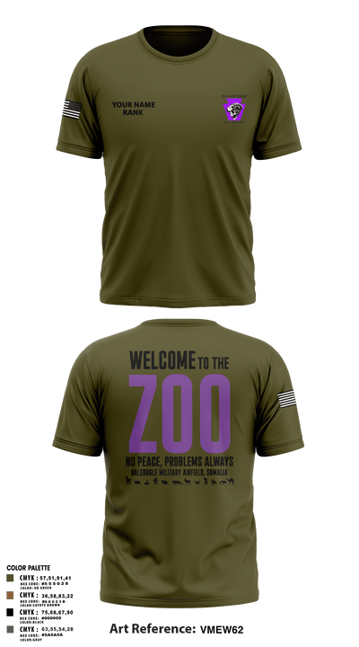 Charger Co. / 2-112th Infantry Battalion 37738588 Short Sleeve Performance Shirt - 32