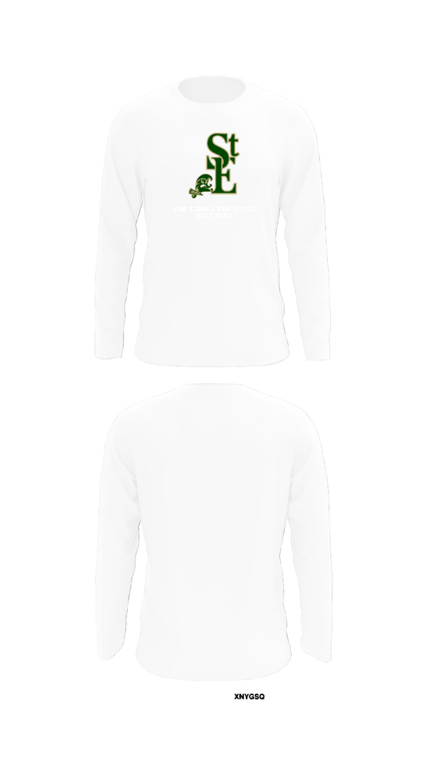 Long Sleeve Performance Shirt, Saint Edward High School Volleyball, Women's Volleyball, Teamtime, Team time, sublimation, custom sports apparel, team uniforms, spirit wear, spiritwear, sports uniforms, custom shirts, team store, custom team store, fundraiser sports, apparel fundraiser