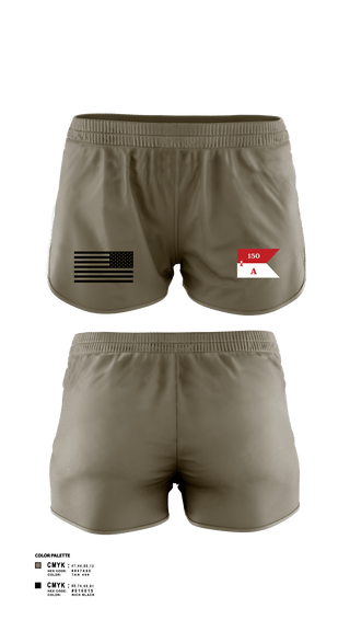 Women's Shorts, Apache Troop 1-150th, Army, Teamtime, Team time, sublimation, custom sports apparel, team uniforms, spirit wear, spiritwear, sports uniforms, custom shirts, team store, custom team store, fundraiser sports, apparel fundraiser