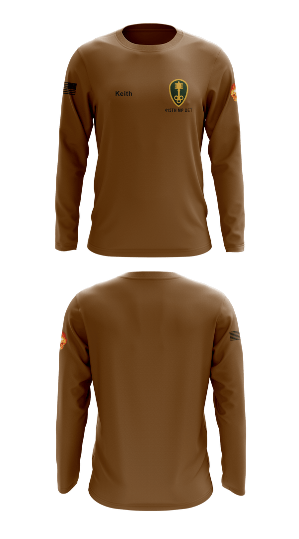 Long Sleeve Performance Shirt, 415th MP DET, Army, Teamtime, Team time, sublimation, custom sports apparel, team uniforms, spirit wear, spiritwear, sports uniforms, custom shirts, team store, custom team store, fundraiser sports, apparel fundraiser