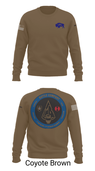 Crew Neck Sweatshirt, Battle company 1-17IN, Army, Teamtime, Team time, sublimation, custom sports apparel, team uniforms, spirit wear, spiritwear, sports uniforms, custom shirts, team store, custom team store, fundraiser sports, apparel fundraiser