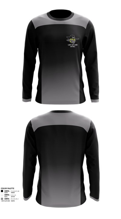 Erie Lady Outlaws 3800512 Long Sleeve Performance Shirt - 1