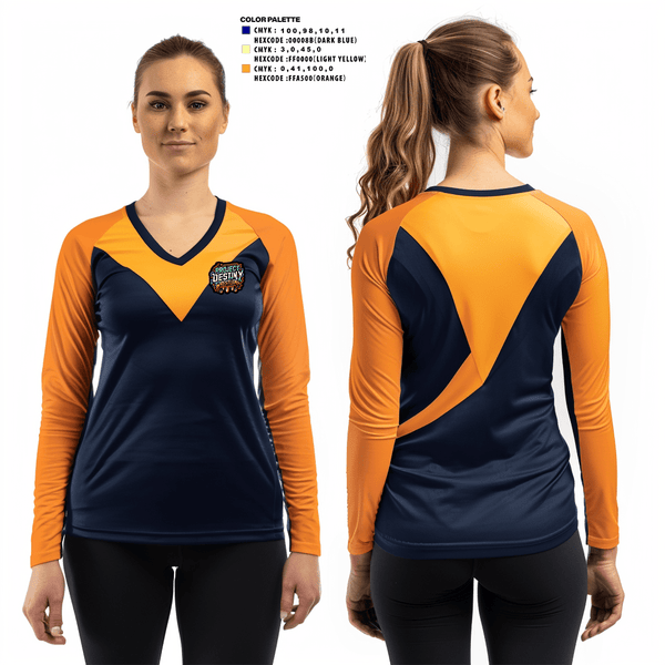 Women's Long Sleeve Vneck Shirt, PDWC, Wrestling, Teamtime, Team time, sublimation, custom sports apparel, team uniforms, spirit wear, spiritwear, sports uniforms, custom shirts, team store, custom team store, fundraiser sports, apparel fundraiser