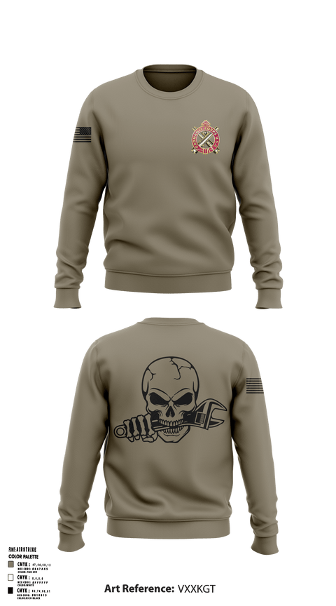 Crew Neck Sweatshirt, 829 EVCC, National Guard, Teamtime, Team time, sublimation, custom sports apparel, team uniforms, spirit wear, spiritwear, sports uniforms, custom shirts, team store, custom team store, fundraiser sports, apparel fundraiser