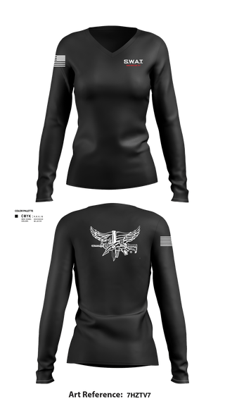 Women's Long Sleeve Vneck Shirt, MONTVILLE SERT, Police, Teamtime, Team time, sublimation, custom sports apparel, team uniforms, spirit wear, spiritwear, sports uniforms, custom shirts, team store, custom team store, fundraiser sports, apparel fundraiser