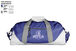 Duffle Bag, Orland Jr Trojans Cheer, Cheer, Teamtime, Team time, sublimation, custom sports apparel, team uniforms, spirit wear, spiritwear, sports uniforms, custom shirts, team store, custom team store, fundraiser sports, apparel fundraiser