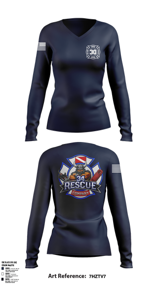 Women's Long Sleeve Vneck Shirt, Ripley vol. fire dept, Fire Department, Teamtime, Team time, sublimation, custom sports apparel, team uniforms, spirit wear, spiritwear, sports uniforms, custom shirts, team store, custom team store, fundraiser sports, apparel fundraiser