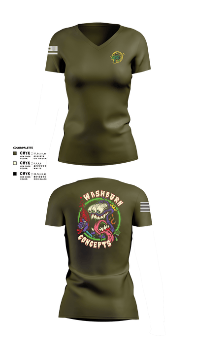 Washburn ConceptsWashburn Concepts 8471193 Women's Short Sleeve V-neck Shirt - 1