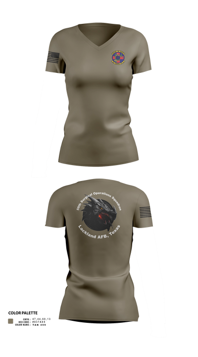 59th Surgical Operations Squadron 37744422 Women's Short Sleeve V-neck Shirt - 42