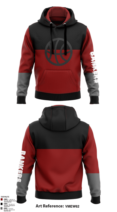 Hoodie, Bankers, Men's Basketball, Teamtime, Team time, sublimation, custom sports apparel, team uniforms, spirit wear, spiritwear, sports uniforms, custom shirts, team store, custom team store, fundraiser sports, apparel fundraiser