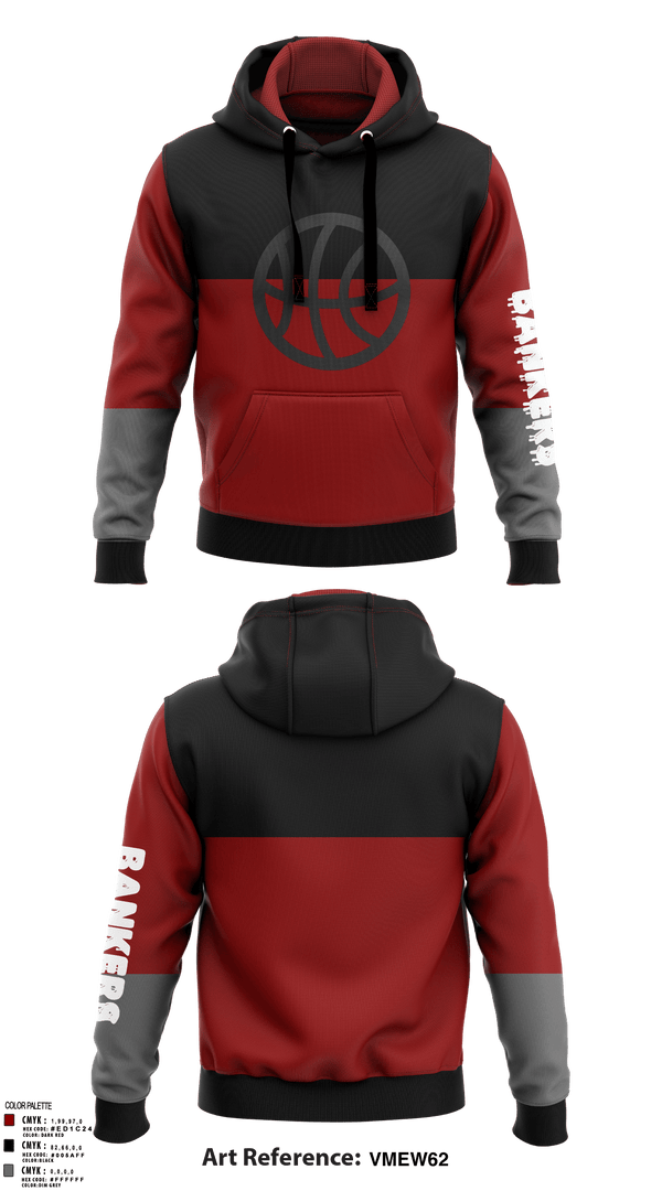 Hoodie, Bankers, Men's Basketball, Teamtime, Team time, sublimation, custom sports apparel, team uniforms, spirit wear, spiritwear, sports uniforms, custom shirts, team store, custom team store, fundraiser sports, apparel fundraiser