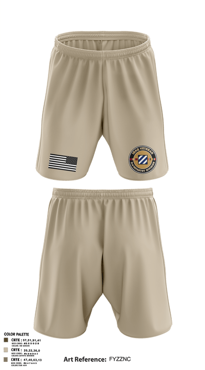 1st Armored Brigade Combat Team 63328953 Athletic Shorts With Pockets - 2