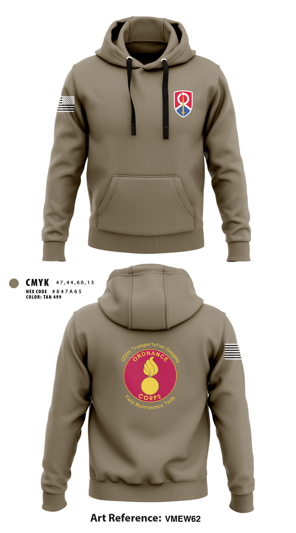 Hoodie, 129th Heavy Transport Company129 TC CO, Army, Teamtime, Team time, sublimation, custom sports apparel, team uniforms, spirit wear, spiritwear, sports uniforms, custom shirts, team store, custom team store, fundraiser sports, apparel fundraiser