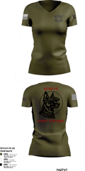 Hancock County Sheriffs Office K9 Unit 22112192 Women's Short Sleeve V-neck Shirt - 1