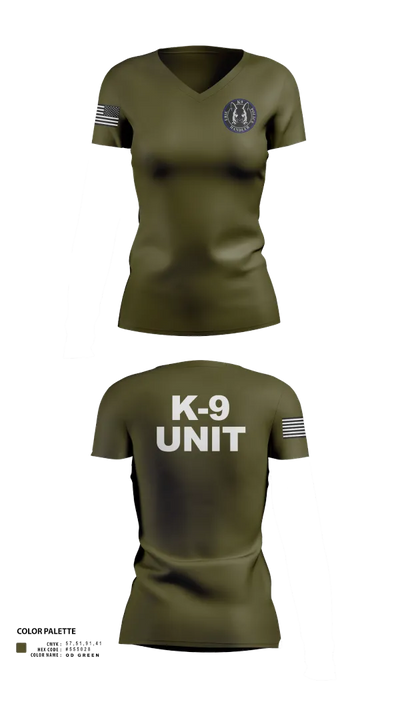EPD K-9 87143983 Women's Short Sleeve V-neck Shirt - 41
