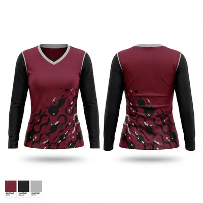 Matawan Huskies 73366273 Women's Long Sleeve V-neck Shirt - 1