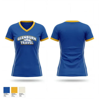 Womens Short Sleeve Vneck Shirt, Glenburn travel, Men's Basketball, Teamtime, Team time, sublimation, custom sports apparel, team uniforms, spirit wear, spiritwear, sports uniforms, custom shirts, team store, custom team store, fundraiser sports, apparel fundraiser