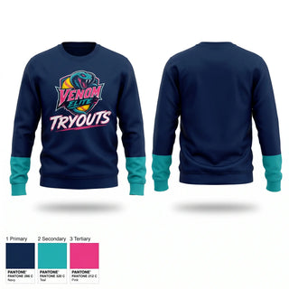 Crew Neck Sweatshirt, Venom Elite, Softball, Teamtime, Team time, sublimation, custom sports apparel, team uniforms, spirit wear, spiritwear, sports uniforms, custom shirts, team store, custom team store, fundraiser sports, apparel fundraiser