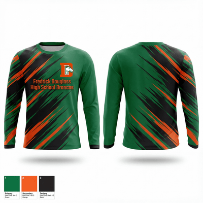 Fredrick Douglass High School Broncos 32324824 Long Sleeve Performance Shirt 25
