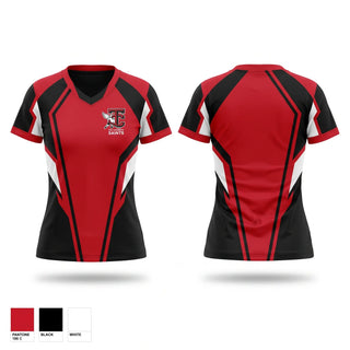 Womens Short Sleeve Vneck Shirt, Tri County Saints, Ice Hockey, Teamtime, Team time, sublimation, custom sports apparel, team uniforms, spirit wear, spiritwear, sports uniforms, custom shirts, team store, custom team store, fundraiser sports, apparel fundraiser