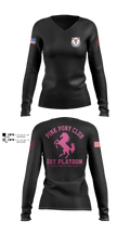 1/182 1st Platoon Women's Long Sleeve V-neck Shirt - 11