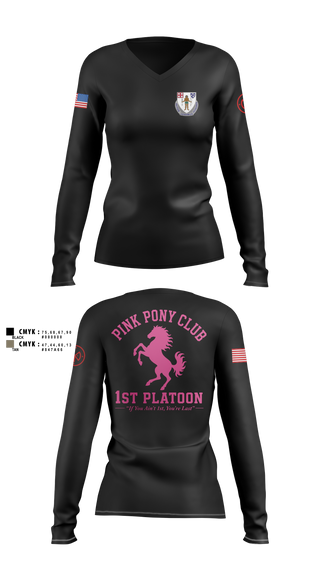 Womens Long Sleeve Vneck Shirt, 1/182 1st Platoon, National Guard, Teamtime, Team time, sublimation, custom sports apparel, team uniforms, spirit wear, spiritwear, sports uniforms, custom shirts, team store, custom team store, fundraiser sports, apparel fundraiser
